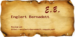 Englert Bernadett névjegykártya