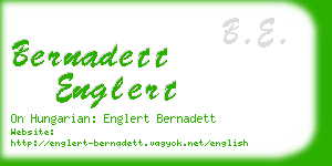 bernadett englert business card